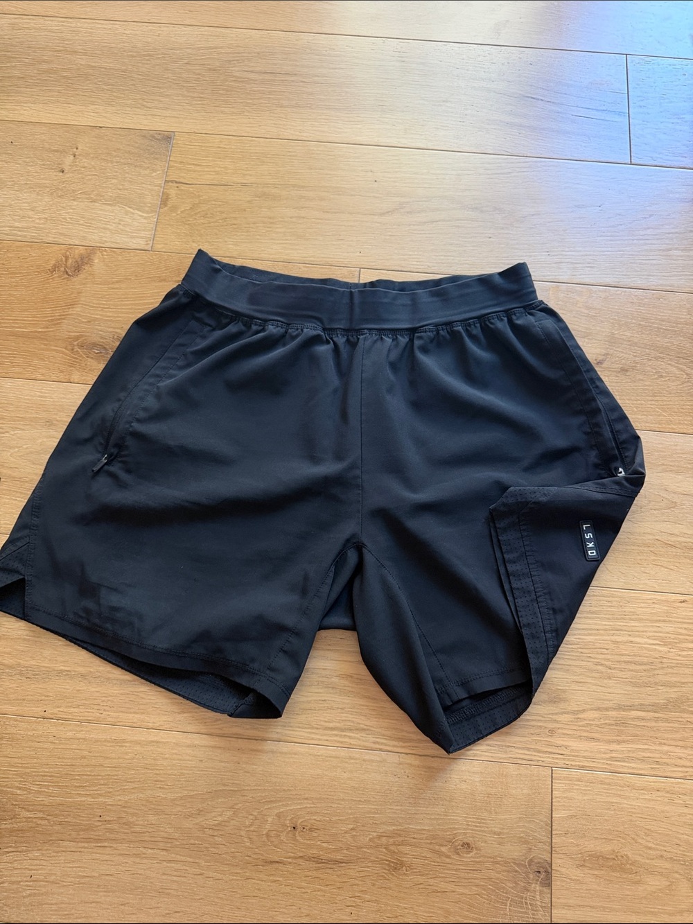 LSKD Black Men’s 5” Athletic Shorts -